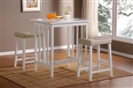 Scottsdale 3 Piece Counter Height Set in White by Home Elegance - HEL-5310W