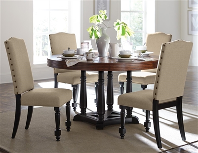 Blossomwood 5 Piece Dining Set in Black by Home Elegance - HEL-5404-54-5