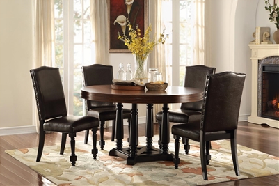 Blossomwood 5 Piece Dining Set in Black by Home Elegance - HEL-5404-54-5PUS