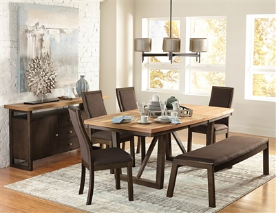Compson 5 Piece Dining Set in Natural by Home Elegance - HEL-5431-77-5