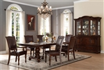 Lordsburg 7 Piece Double Pedestal Dining Set in Brown Cherry by Home Elegance - HEL-5473-103-7