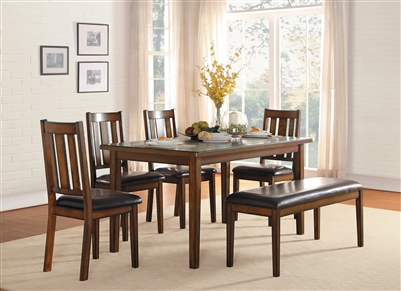 Delmar 6 Piece Dining Set in Burnished by Home Elegance - HEL-5511-6PK