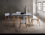 Orpheus 5 Piece Dining Set in Pine by Home Elegance - HEL-5515GY-5