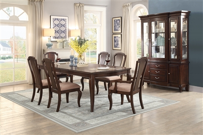 Coleraine 7 Piece Dining Set in Cherry by Home Elegance - HEL-5536-102-7