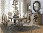 Avignon 7 Piece Dining Set in Natural Taupe by Home Elegance - HEL-5545-112-7