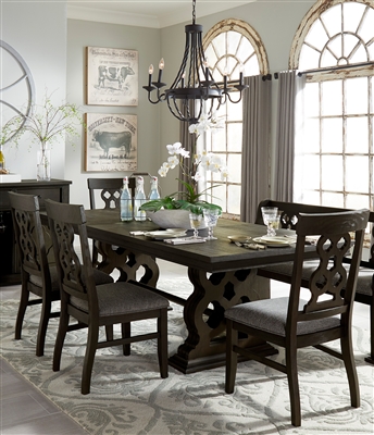 Arasina 5 Piece Dining Set in Wire Brushed by Home Elegance - HEL-5559N-96-5