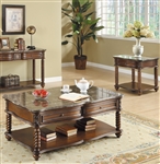 Lockwood 2 Piece Occasional Table Set in Mahogany by Home Elegance - HEL-5560-30