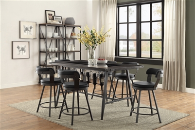 Appert 5 Piece Counter Height Dining Set in Dark Gray by Home Elegance - HEL-5566-36-5