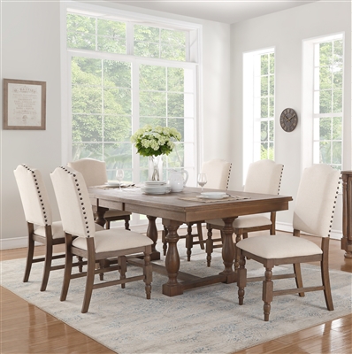Chartreaux 5 Piece Dining Set in Natural Tone by Home Elegance - HEL-5589-90-5