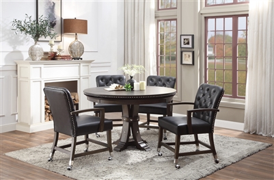 Ante 5 Piece Round Dining Set With Reversible Table Top by Home Elegance - HEL-5609-48-5
