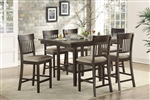 Balin 7 Piece Counter Height Dining Set with Slat Back Chair by Home Elegance - HEL-5716-36-7S1