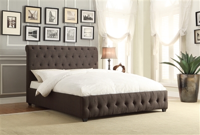 Baldwyn Queen Bed in Dark Gray by Home Elegance - HEL-5789N-1