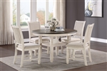 Asher 5 Piece Round Table Dining Set in 2-Tone by Home Elegance - HEL-5800WH-48RD-5