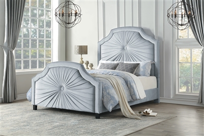 Bossa Nova Queen Bed in Light Gray by Home Elegance - HEL-5888-1
