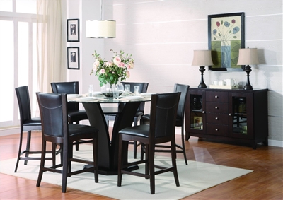 Daisy 5 Piece Round Counter Height Dining Set in Espresso by Home Elegance - HEL-710-36RD-5