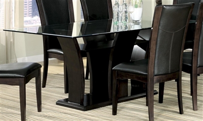 Daisy 5 Piece Dining Set with Glass Top in Espresso by Home Elegance - HEL-710-72-7
