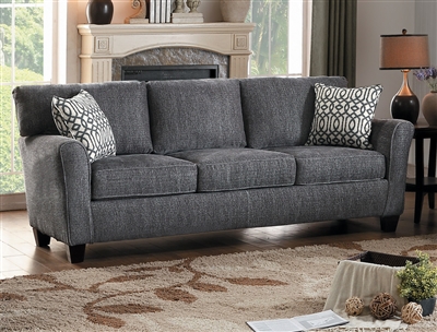 Alain Sofa in Lightly Textured Gray by Home Elegance - HEL-8225NGY-3