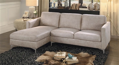 Breaux Sectional Sofa in Beige by Home Elegance - HEL-8235SS-SC