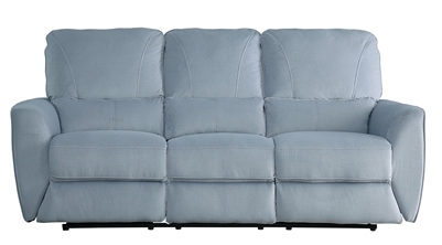 Dowling Double Reclining Sofa in Light Gray by Home Elegance - HEL-8257GRY-3