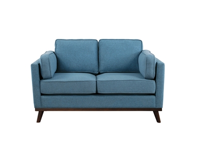 Bedos Love Seat in Blue by Home Elegance - HEL-8289BU-2