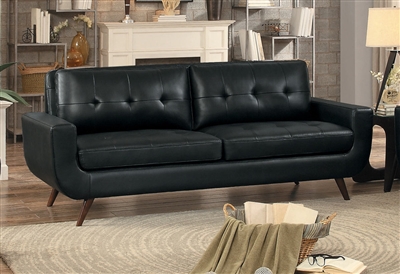 Deryn Sofa in Black by Home Elegance - HEL-8327BLK-3