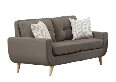Deryn Love Seat in Grey by Home Elegance - HEL-8327GY-2