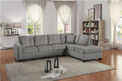 Emilio Sectional Sofa in Taupe by Home Elegance - HEL-8367TP