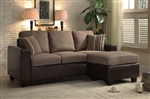 Slater Reversible Sofa Chaise in Grayish Brown by Home Elegance - HEL-8401-3SC