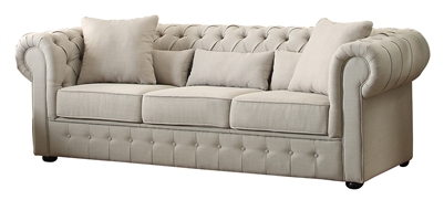 Savonburg Sofa in Neutral Tone by Home Elegance - HEL-8427-3