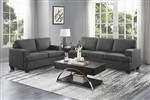 Elmont 2 Piece Sofa Set in Charcoal by Home Elegance - HEL-9327CC
