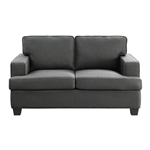 Elmont Love Seat in Charcoal by Home Elegance - HEL-9327CC-2