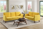 Tolley 2 Piece Sofa Set in Yellow by Home Elegance - HEL-9338YW