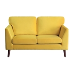 Tolley Love Seat in Yellow by Home Elegance - HEL-9338YW-2