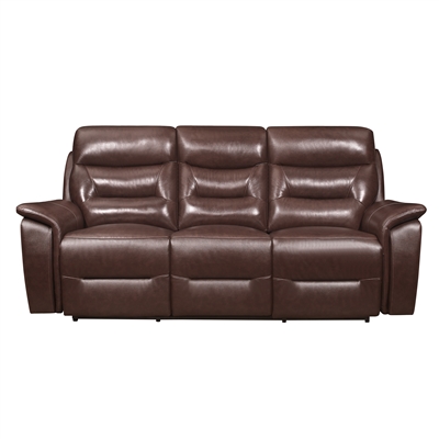 Armando Power Double Reclining Sofa in Brown by Home Elegance - HEL-9445BR-3PWH