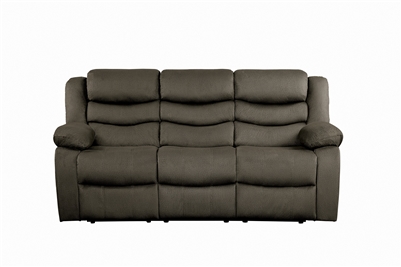 Discus Double Reclining Sofa in Brown by Home Elegance - HEL-9526BR-3