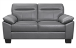 Denizen Love Seat in Dark Gray by Home Elegance - HEL-9537DGY-2