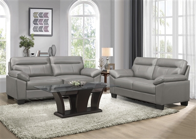 Denizen 2 Piece Sofa Set in Gray by Home Elegance - HEL-9537GRY
