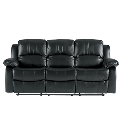 Cranley Double Reclining Sofa in Black by Home Elegance - HEL-9700BLK-3
