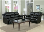 Cranley 2 Piece Power Double Reclining Sofa Set in Black by Home Elegance - HEL-9700BLK-PW