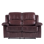 Cranley Double Reclining Love Seat in Brown by Home Elegance - HEL-9700BRW-2