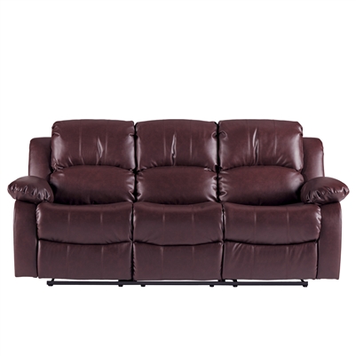 Cranley Double Reclining Sofa in Brown by Home Elegance - HEL-9700BRW-3
