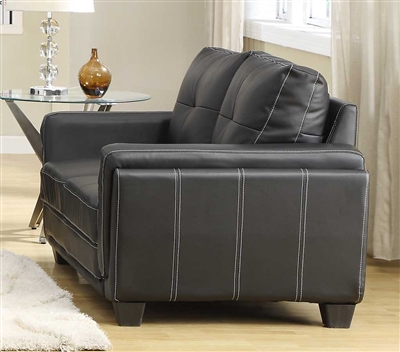 Dwyer Love Seat in Black by Home Elegance - HEL-9701BLK-2