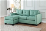 Phelps Reversible Sofa Chaise in Teal by Home Elegance - HEL-9789TL-3LC