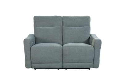 Edition Power Double Lay Flat Reclining Love Seat in Dove Gray by Home Elegance - HEL-9804DV-2PWH