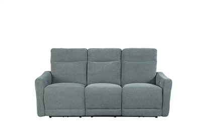 Edition Power Double Lay Flat Reclining Sofa in Dove Gray by Home Elegance - HEL-9804DV-3PWH