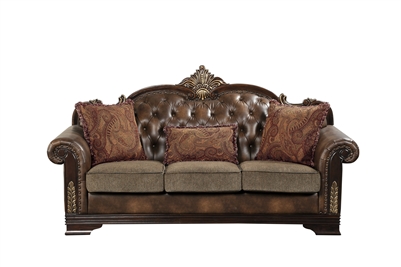 Croydon Sofa in Rich Cherry by Home Elegance - HEL-9815-3