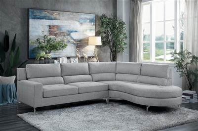 Bonita Sectional Sofa in Gray by Home Elegance - HEL-9879GY-SC