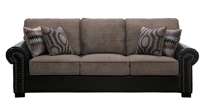 Boykin Sofa in Two-tone Brown by Home Elegance - HEL-9922CN-3
