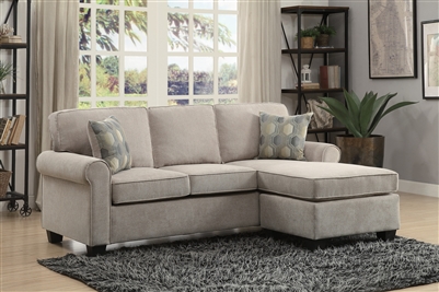 Clumber Reversible Sofa Chaise in Sand by Home Elegance - HEL-9967-3SC