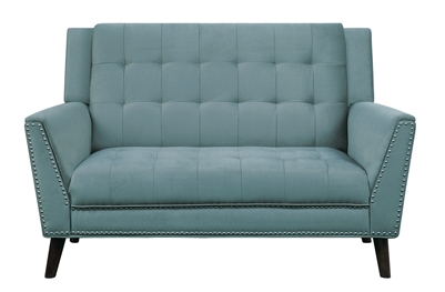Broadview Love Seat in Fog Gray by Home Elegance - HEL-9977FG-2